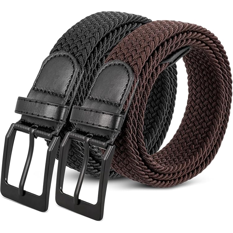 Firtink Men's Canvas Belt, Lightweight Nylon, Metal Free, Plastic